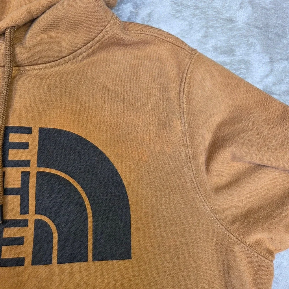 The North Face Mens Half Dome Pullover Hoodie Brown Tan Size Large Logo Graphic